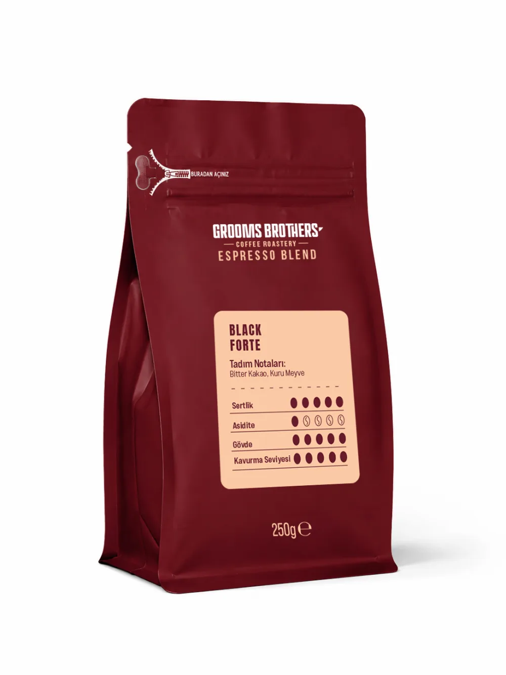 Black Forte Çekirdek Kahve Espresso Blend 250 GR